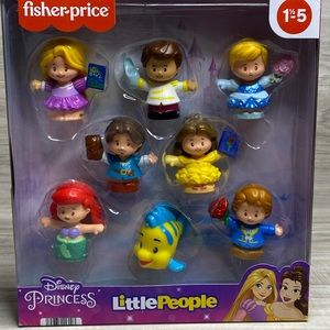 Disney Fisher Price Little People Princess & Prince Set 8PC Belle Cinderella